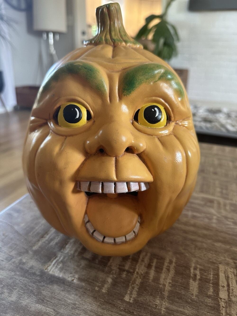Vintage SCIOTO Ceramic Halloween Pumpkin Jack O Lantern 1988 No Light Kit EUC